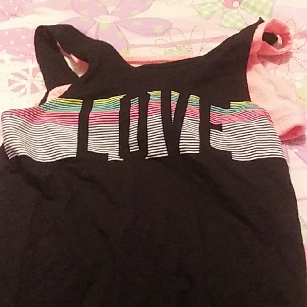 Athletic tank top with built in training bra